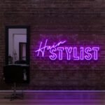 purple "HAIR STYLIST" Neon Sign For Hair Salons & BarberShops